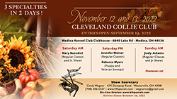 Cleveland Collie Club -- 2022 November Specialty Shows