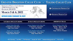 Greater Brighton Collie Club / Toledo Collie Club -- 2022 Specialty Shows and Obedience Trials
