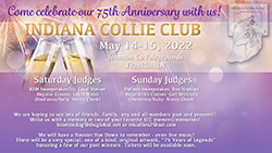 Indiana Collie Club -- 2022 Specialty Shows and Kem Memorial Sweepstakes