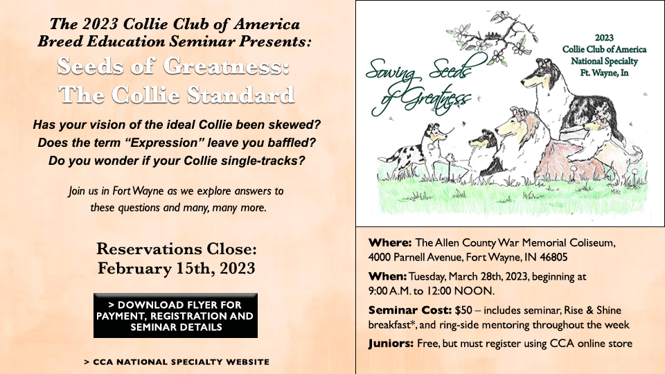 2023 Collie Club of America National Specialty -- Breed Education Seminar