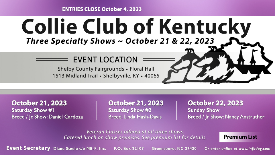 Collie Club of Kentucky -- 2023 Specialty Shows