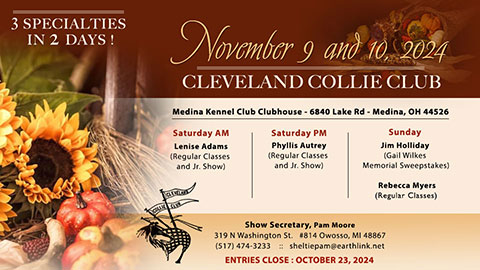 Cleveland Collie Club -- 2024 Specialty Shows