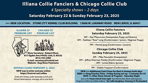 Illiana Collie Fanciers / Chicago Collie Fanciers -- 2025 Specialty Shows