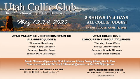 Utah Collie Club -- 2025 Specialty Shows